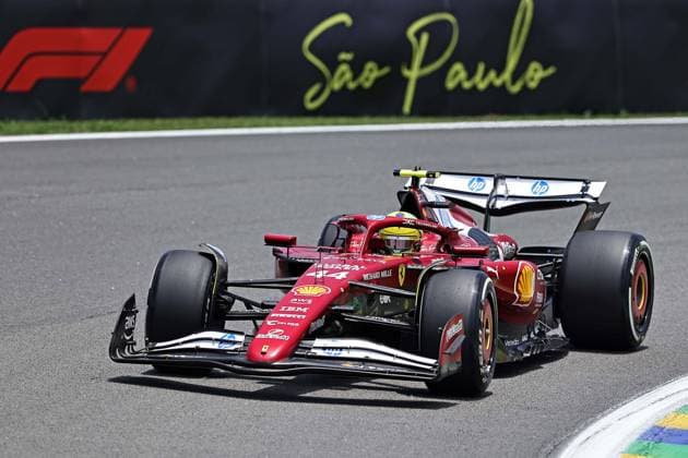 Sao Paulo, Brazil, 7th November 2025. Lewis Hamilton (GBR) Scuderia Ferrari SF-25 during free practice of the F1 Grand Prix of Brazil at Autodromo Jose Carlos Pace  HeulerxAndrey