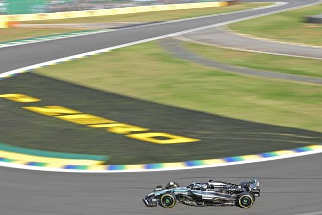 Sao Paulo, Brazil, 7th November 2025. George Russell (GBR) Mercedes AMG Petronas F1 Team W16 during Sprint Qualifying of the F1 Grand Prix of Brazil at Autodromo Jose Carlos Pace  HeulerxAndrey