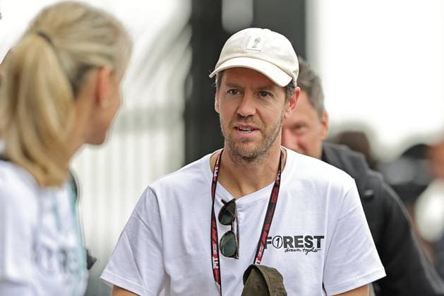 Sao Paulo, Brazil, 7th November 2025. Sebastian Vettel (GER) arrives in the Paddock during free practice of the F1 Grand Prix of Brazil at Autodromo Jose Carlos Pace  HeulerxAndrey