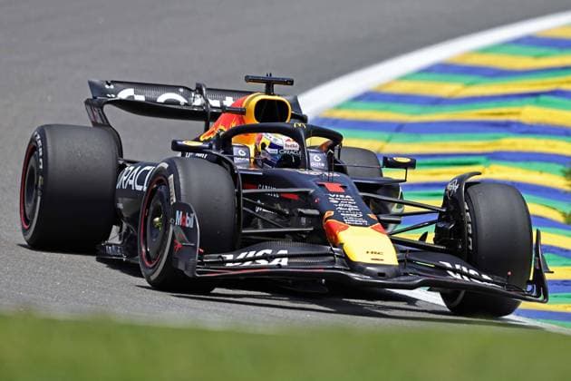 Sao Paulo, Brazil, 7th November 2025. Max Verstappen (NED) Oracle Red Bull Racing RB21 Honda during free practice of the F1 Grand Prix of Brazil at Autodromo Jose Carlos Pace  HeulerxAndrey