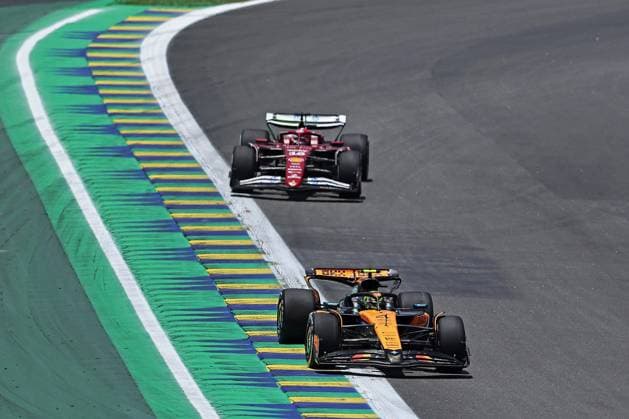 Sao Paulo, Brazil, 7th November 2025. Lando Norris (GBR) McLaren F1 Team MCL39 Mercedes during free practice of the F1 Grand Prix of Brazil at Autodromo Jose Carlos Pace  HeulerxAndrey