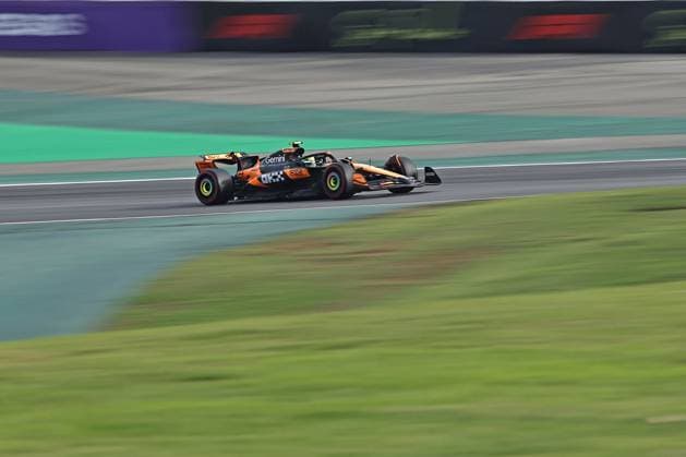 Sao Paulo, Brazil, 7th November 2025. Lando Norris (GBR) McLaren F1 Team MCL39 Mercedes during Sprint Qualifying of the F1 Grand Prix of Brazil at Autodromo Jose Carlos Pace  HeulerxAndrey
