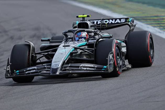 Sao Paulo, Brazil, 7th November 2025. Kimi Antonelli (ITA) Mercedes AMG Petronas F1 Team W16 during Sprint Qualifying of the F1 Grand Prix of Brazil at Autodromo Jose Carlos Pace  HeulerxAndrey