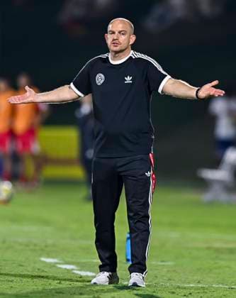 Germany v Korea DPR : Group G - FIFA U-17 World Cup Qatar 2025 Marc-Patrick Meister, head coach of Germany, reacts during the FIFA U-17 World Cup Qatar 2025 Group G match between Germany and Korea DPR in Doha, Qatar, on November 7, 2025. DOHA Qatar Copyright: xNOUSHADxTHEKKAYILx