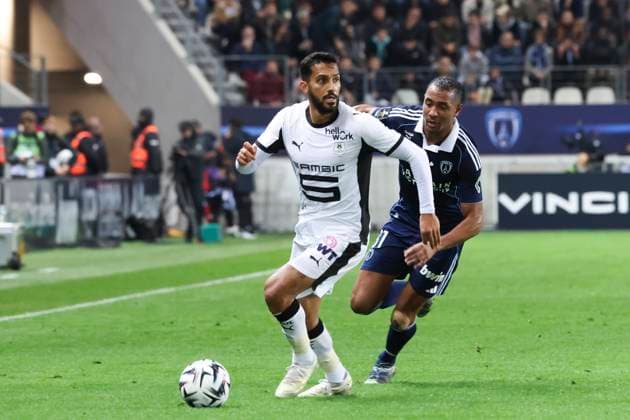 FOOTBALL : Paris FC Vs Rennes - Ligue 1 - 07 11 2025 Mousa Al-Tamari (Stade Rennais) Vs Samir Chergui (Paris FC) ParisFrance  Copyright: xMichaelxBaucherx