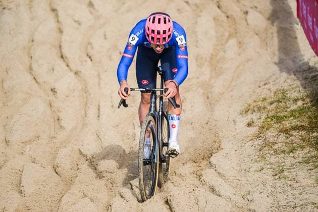 2025 UEC Cyclo-Cross EC - Men U23 MIDDELKERKE, BELGIUM - NOVEMBER 08 : Agostinacchío Mattia (ITA) in action during the 2025 UEC Cyclo-Cross European Championships for Men U23 on November 08, 2025 in Middelkerke, Belgium, 08 11 2025 Middelkerke Belgium  Copyright: xNicoxVereeckenx
