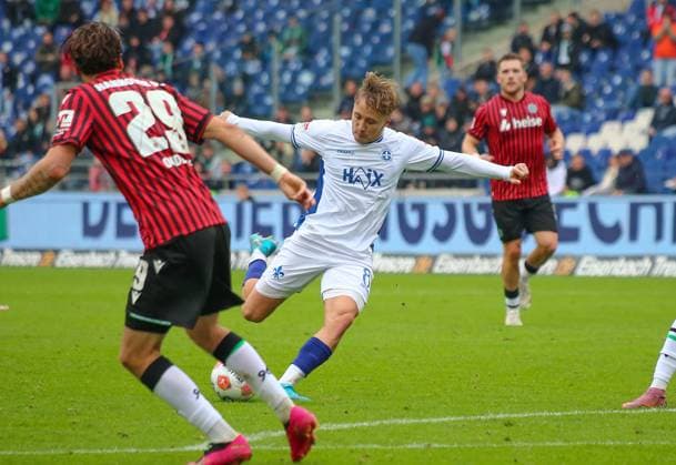 Germany Soccer 2 Bundesliga 2025 26, 12 Matchday Hannover 96 vs SV Darmstadt 98 Heinz von Heiden Arena Stadion Hannover Luca Marseiler SV Darmstadt 98, 8 Hannover Copyright: xAymanxAlahmedx