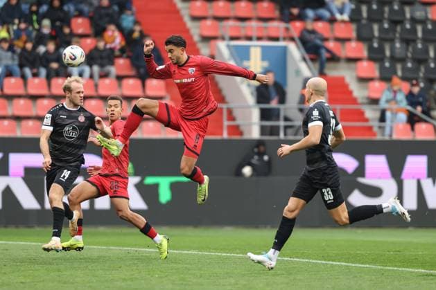 3 Liga FC Ingolstadt 04 Rot Weiss Essen Goal chance missed Fredrik Carlsen 8, FCI Marcel Costly 22, FCI Brumme Lucas 14 RWE Kraulich Tobias 33 RWE 3 Liga FC Ingolstadt 04 Season 2025 2026 Rot Weiss Essen RWE