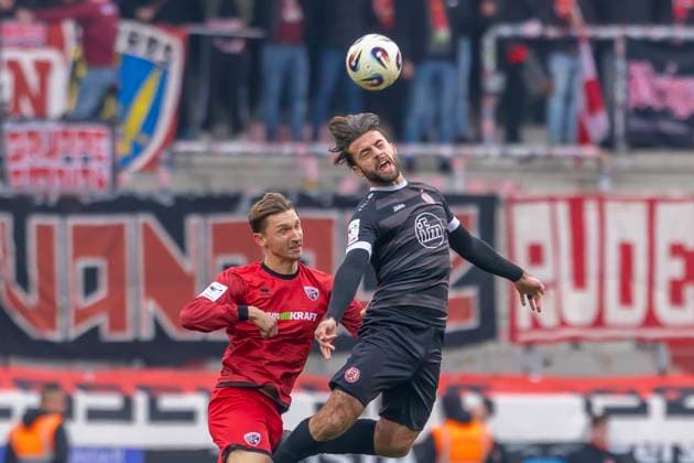 Ingolstadt, Germany 08 November 2025 3 Liga 2025 2026 FC Ingolstadt 04 vs Rot Weiss Essen In the picture from left in a duel Julian Kügel Kuegel FCI and Jose Enrique Rios Alonso RWE DFB regulations prohibit any use of photographs as image sequences and or quasi video Audi Sportpark Bayern Copyright: xFotostandx xSchäferx