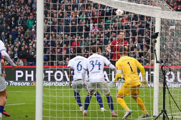Germany Soccer 2 Bundesliga 2025 26, 12 Matchday Hannover 96 vs SV Darmstadt 98 Heinz von Heiden Arena Stadion Hannover Boris Tomiak Hannover 96, 3 Martin Heck SV Darmstadt 98 Killian Corredor SV Darmstadt 98, 34 Patric Pfeiffer SV Darmstadt 98, 6 Hannover Copyright: xAymanxAlahmedx