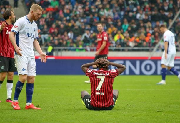 Germany Soccer 2 Bundesliga 2025 26, 12 Matchday Hannover 96 vs SV Darmstadt 98 Heinz von Heiden Arena Stadion Hannover Mustapha Bundu Hannover 96, 7 Hannover Copyright: xAymanxAlahmedx