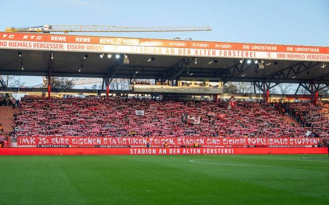 Soccer, Men, Season 2025 2026, 1 Bundesliga 10 Matchday , 1 FC Union Berlin FC Bayern Munich, Fans of 1 FC Union with a message for the Home Affairs Ministers Conference, Stadiums are safe, 08 11 2025, Copyright: xMatthiasxKochx
