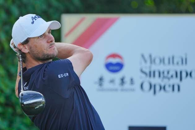 Moutai Singapore Open 2025 in Singapore Thomas Pieters of Belgium tees off during the third day of the Moutai Singapore Open at the Singapore Island Country Club in Singapore on 8 November 2025. Jeunghun Wang, James Piot and Soomin Lee share the lead after the third round of the Moutai Singapore Open 2025 at the Singapore Island Country Club, heading into SundayÕs final round of the USD 2 million Asian Tour event. Singapore Singapore  Copyright: xMatrixxImages LimxSimonx
