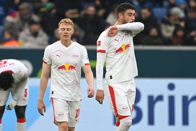 Romulo CARDOSO L ,li Nicolas SEIWALD L , disappointment,frustration,disappointed,frustrated,dejected,action Soccer 1 Bundesliga Season 2025 2026, 10 Matchday, Matchday10 TSG 1899 Hoffenheim RB Leipzig on 08 11 2025 PreZero ARENA