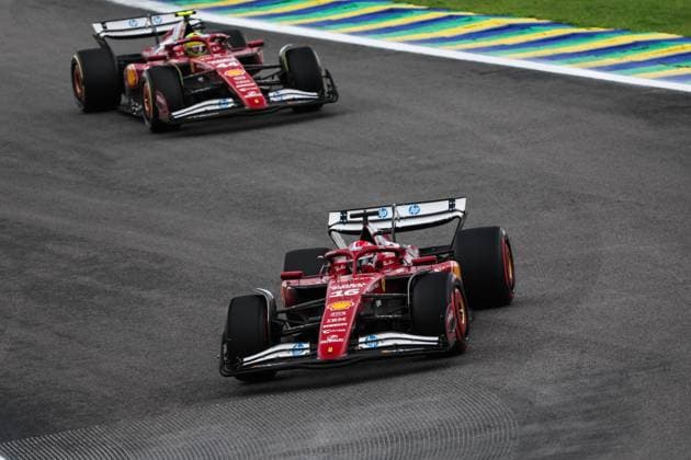 F1 - SAO PAULO GRAND PRIX 2025 16 LECLERC Charles (mco), Scuderia Ferrari SF-25, action, 44 HAMILTON Lewis (gbr), Scuderia Ferrari SF-25, action during the 2025 Formula 1 Grande Premio de Sao Paulo, 2025 Sao Paulo Grand Prix, 21th round of the 2025 FIA Formula One World Championship, WM, Weltmeisterschaft from November 7 to 9, 2025 on the Interlagos, in Sao Paulo, Brazil - Sao PauloBrazil Copyright: xDPPIx