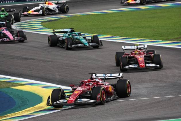F1 - SAO PAULO GRAND PRIX 2025 16 LECLERC Charles (mco), Scuderia Ferrari SF-25, action during the 2025 Formula 1 Grande Premio de Sao Paulo, 2025 Sao Paulo Grand Prix, 21th round of the 2025 FIA Formula One World Championship, WM, Weltmeisterschaft from November 7 to 9, 2025 on the Interlagos, in Sao Paulo, Brazil - Sao PauloBrazil  Copyright: xDPPIx