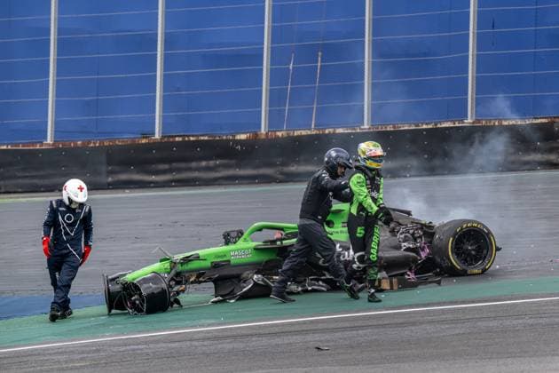 SAO PAULO, BRAZIL: Gabriel Bortoleto, racing for the Stake F1 Team team during the 2025 Formula 1 Sao Paulo Grand Prix at the Interlagos Circuit in Sao Paulo, Brazil