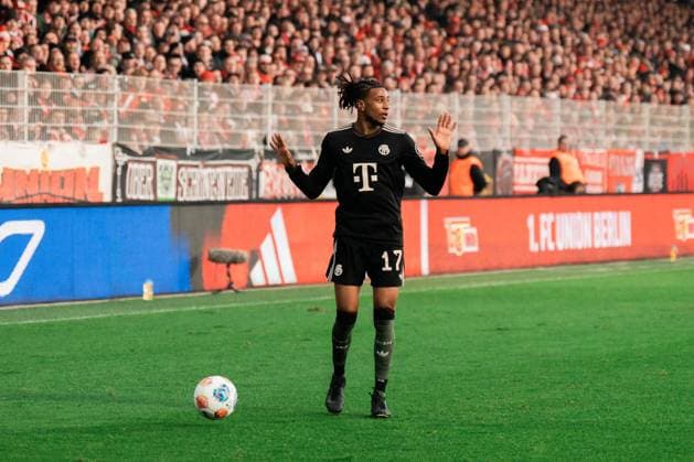 Germany, Football, 1 Bundesliga 2025 26, 10 Matchday 1 FC Union Berlin v FC Bayern Munich Stadion an der alten Försterei Berlin Michael Olise Bayern, 17 Copyright: xJamesxZabelx