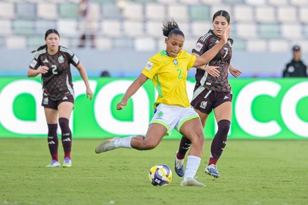 2 Allyne (Defender) of Brazil U-17 is in action during the FIFA U17, U 17 Women s World Cup Morocco 2025, 3rd - 4th place match between Korea DOR and Netherlands in Rabat, Morocco, on November 8, 2025, at the Olympic Stadium  Copyright: xAndreaxAmato IPAxSportx xipa-agency.netx xx IPA_67695131 IPA_Agency_IPA67695131