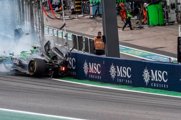 Formula 1 MSC Cruises Grande Prêmio de São Paulo 2025 Remy Midez OVERTAKE MAXPPP - São Paulo 09 11 2025 05 BORTOLETO Gabriel (bra), Stake F1 Team KICK Sauber, action, crash at the Formula 1 MSC Cruises Grande Prêmio de São Paulo 2025, the 21st round of the 2025 FIA Formula 1 World Championship, WM, Weltmeisterschaft at the Autódromo José Carlos Pace in São Paulo, interlaces, Brazil, from 6 to 9 November 2025 São Paulo Autódromo José Carlos Pace, Interlagos Brazil Copyright: xOVERTAKE MAXPPPxRemyxMidezx OVT202511085940 OVT202511085940