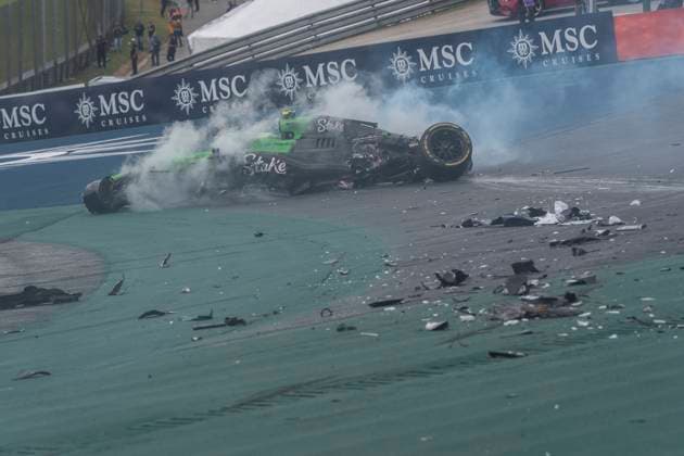 Formula 1 MSC Cruises Grande Prêmio de São Paulo 2025 Remy Midez OVERTAKE MAXPPP - São Paulo 09 11 2025 05 BORTOLETO Gabriel (bra), Stake F1 Team KICK Sauber, action, crash at the Formula 1 MSC Cruises Grande Prêmio de São Paulo 2025, the 21st round of the 2025 FIA Formula 1 World Championship, WM, Weltmeisterschaft at the Autódromo José Carlos Pace in São Paulo, interlaces, Brazil, from 6 to 9 November 2025 São Paulo Autódromo José Carlos Pace, Interlagos Brazil Copyright: xOVERTAKE MAXPPPxRemyxMidezx OVT202511085942 OVT202511085942