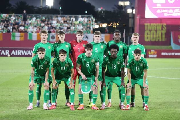 2025 FIFA Under 17 World Cup Group J, Aspire Zone Pitch 9, Doha, Qatar 8 11 2025 Republic of Ireland vs Uzbekistan A view of the Irish team A view of the Irish team 8 11 2025  Copyright: x INPHOx IMG_5813