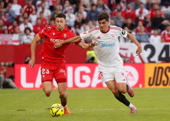 Spanish La Liga EA Sports soccer match Sevilla vs Osasuna at Sanchez Pizjuan stadium in Sevilla, Spain, 08 November 2025 JORNADA 12 LIGA EA SPORTS 900 Cordon Press  900 CordonxPress LOF - Sevilla vs Osasuna
