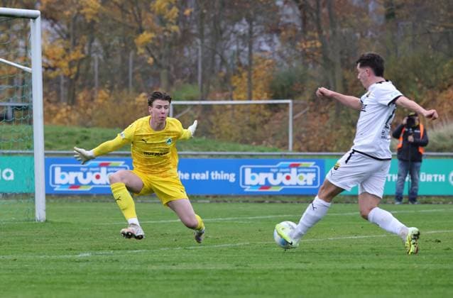 08 11 2025 Soccer Season 2025 2026 Regionalliga Bayern 17 Matchday SpVgg Greuther Fürth Fuerth II U23 Kleeblatt DJK Vilzing DaMa xdaxmax Goal Goal Shot to 2 1 Goalscorer Erol Özbay 28, DJK Vilzing vs Timo Schlieck 1, SpVgg Greuther Fürth II