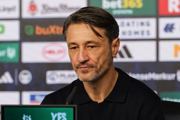 GER, xFSx ,Hamburg, HSV , 1 Bundesliga , Football, DFL, Hamburger SV , am Hamburger Volksparkstadion , Borussia Dortmund , 08 11 2025 , v l Press conference coach Niko Kovac Borussia Dortmund DFL regulations prohibit any use of photographs as image sequences and or quasi video Copyright: HMBxMedia FernandoxSoares
