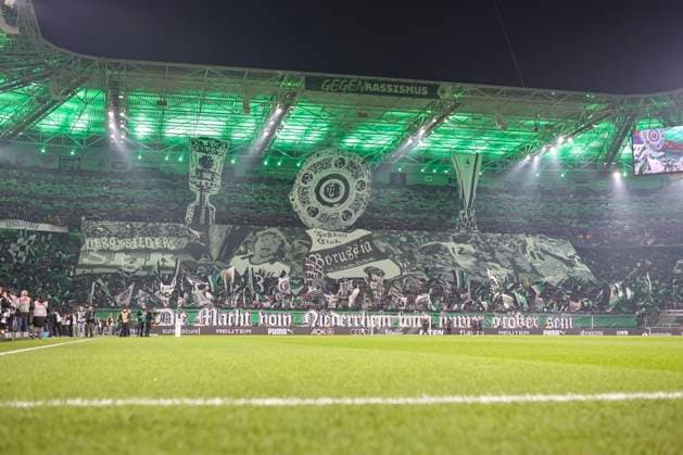 Mönchengladbach, Germany, 08 11 25 the choreo of Borussia Mönchengladbach during the Bundesliga match between Borussia Mönchengladbach and 1 FC Köln at the stadium in Borussia Park Mönchengladbach Stadion im Borussia Park North Rhine Westphalia Germany Copyright: xBrauer-Fotoagenturx xAdrianxSchlx