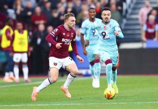 West Ham United v Burnley, English Premier League, The London Stadium, London, UK - 08 11 2025 Jarrod Bowen of West Ham United in action during the Premier League home game against Burnley London The London Stadium London GBR, UK NEWSPAPERS OUT Copyright: xMarkxGreenwoodx