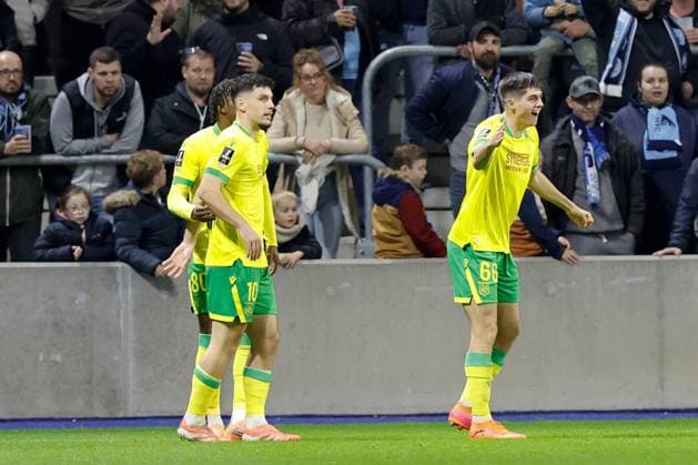 Le Havre v FC Nantes - Ligue 1 McDonald s 2025 2026 10 Matthis ABLINE (fcn) - 66 Louis LEROUX (fcn) during the Ligue 1 McDonald s match between Le Havre and Nantes at Stade Oceane on November 8, 2025 in Le Havre, France. Le Havre France  Copyright: xFEPx 776348193