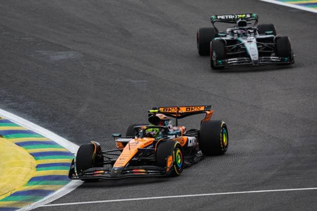 F1 - SAO PAULO GRAND PRIX 2025 04 NORRIS Lando (gbr), McLaren F1 Team MCL39, action during the 2025 Formula 1 Grande Premio de Sao Paulo, 2025 Sao Paulo Grand Prix, 21th round of the 2025 FIA Formula One World Championship, WM, Weltmeisterschaft from November 7 to 9, 2025 on the Interlagos, in Sao Paulo, Brazil - Sao PauloBrazil  Copyright: xANTONINxVINCENTx