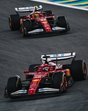 F1 - SAO PAULO GRAND PRIX 2025 16 LECLERC Charles (mco), Scuderia Ferrari SF-25, 44 HAMILTON Lewis (gbr), Scuderia Ferrari SF-25, action during the 2025 Formula 1 Grande Premio de Sao Paulo, 2025 Sao Paulo Grand Prix, 21th round of the 2025 FIA Formula One World Championship, WM, Weltmeisterschaft from November 7 to 9, 2025 on the Interlagos, in Sao Paulo, Brazil - Sao PauloBrazil Copyright: xANTONINxVINCENTx