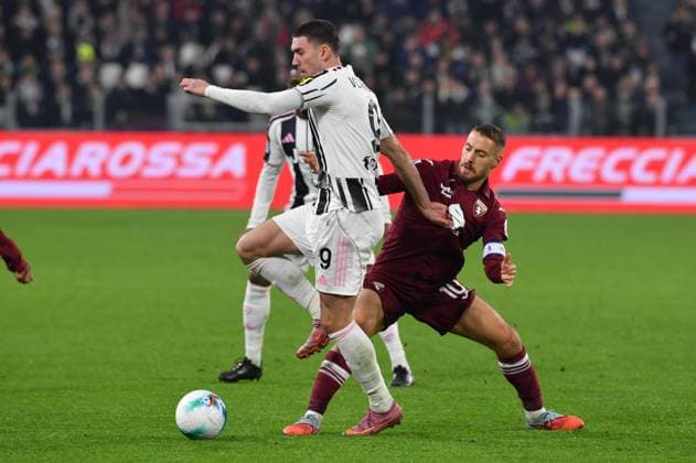 Foto IPP Massimo Rana Torino 08-11-2025 Calcio Campionato di Serie A 2025 2026 Juventus-Torino nella foto dusan vlaovic e nikola vlasic Italy Photo Press - World Copyright italy ITALY  Copyright: xR4924_italyphotopressx