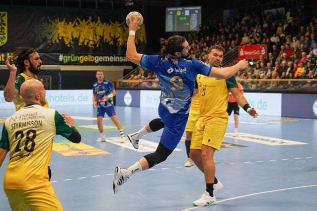 Yessine Meddeb TV Grosswallstadt, 09 on jump shot VfL Eintracht Hagen vs TV Grosswallstadt, Handball, 2 Bundesliga, Matchday 10, Season 2025 2026, 08 11 2025 VfL Eintracht Hagen vs TV Grosswallstadt, Handball, 2 Bundesliga, Matchday 10, Season 2025 2026, 08 11 2025 Hagen Copyright: xEibner-Pressefoto DamianxKruczynx EP_DKI