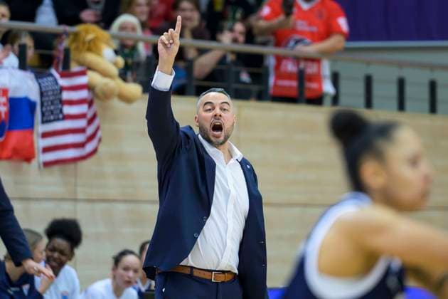 Timur Topal Lions, Head Coach , Syntainics MBC vs GiroLive Panthers Osnabrueck, Basketball, Women, Bundesliga, Season 2025 26, 7 Matchday, 08 11 2025 Halle SWH Arena Sachsen Anhalt Germany