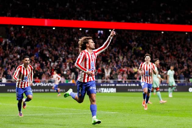 LA LIGA EA Sports - Atletico de Madrid vs Levante MADRID,SPAIN - 8 November:Antoine Griezmann of Atletico de Madrid celebrates a goal during the La Liga 2025 26 match between Atletico de Madrid and Levante at Riyadh Air Metropolitano Stadium. (Photo by Guille Martinez f22photo) Madrid Riyadh Air Metropolitano Stadium Spain Copyright: xGuillermoxMartinezx