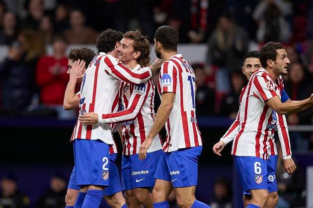 Antoine Griezmann (Atletico de Madrid) celebrates after scoring his team?s second goal with team mates during the LaLiga EA Sports match between AtlÃ tico Madrid v Levante UD at Estadio Riyadh Air Metropolitano on November 8, 2025 in Madrid, Spain. (Photo by Manu Reino DeFodi Images) Antoine Griezmann Atletico de Madrid celebrates after scoring his team?s second goal with team mates during the LaLiga EA Sports match between AtlÃ tico Madrid v Levante UD at Estadio Riyadh Air Metropolitano on November 8, 2025 in Madrid, Spain Photo by Manu Reino DeFodi Images