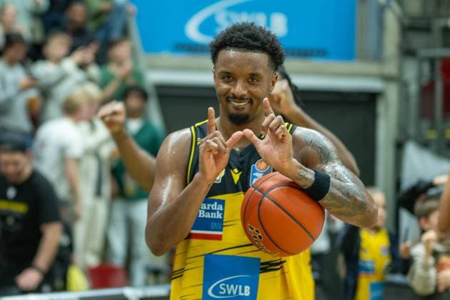 Elijah Hughes MHP RIESEN Ludwigsburg, 07 , GER, MHP RIESEN Ludwigsburg vs EWE Baskets Oldenburg, easycredit BBL, Basketball, Bundesliga, Matchday 7, Season 2025 2026, 08 11 2025, GER, MHP RIESEN Ludwigsburg vs EWE Baskets Oldenburg, easycredit BBL, Basketball, Bundesliga, Matchday 7, Season 2025 2026, 08 11 2025 Ludwigsburg Copyright: xEibner-Pressefoto SaschaxWaltherx EP_EER