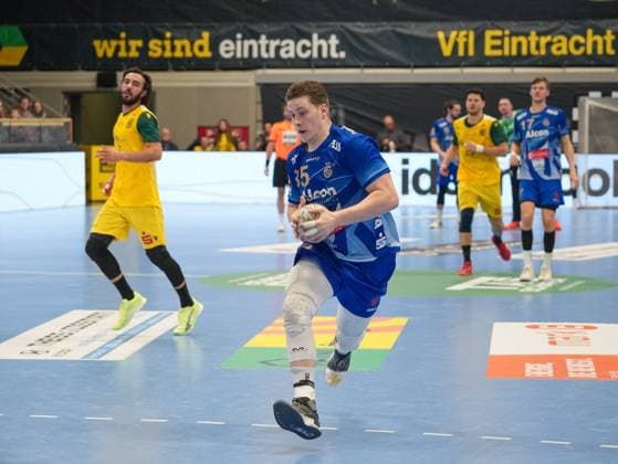Axel Skaarnaes TV Grosswallstadt, 35 in dribbling VfL Eintracht Hagen vs TV Grosswallstadt, Handball, 2 Bundesliga, Matchday 10, Season 2025 2026, 08 11 2025 VfL Eintracht Hagen vs TV Grosswallstadt, Handball, 2 Bundesliga, Matchday 10, Season 2025 2026, 08 11 2025 Hagen Copyright: xEibner-Pressefoto DamianxKruczynx EP_DKI