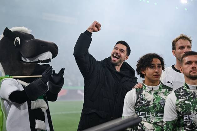08 11 2025, Football, 1 Bundesliga, 11 Matchday Season 2025 2026, Borussia Mönchengladbach 1 FC Köln, Tim Kleindienst Borussia Mönchengladbach celebrates derby win, xRHR PHOTO TKx Copyright: RHR-FOTOx RHR-FOTO TK