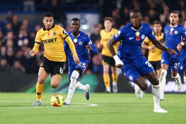 Chelsea v Wolverhampton Wanderers Premier League 08 11 2025. Joao Gomes of Wolverhampton Wanderers during the Premier League match between Chelsea and Wolverhampton Wanderers at Stamford Bridge, London, England on 8 November 2025. London Stamford Bridge Greater London England Editorial use only DataCo restrictions apply See www.football-dataco.com , Copyright: xPaulxPhelanx PSI-23191-0023