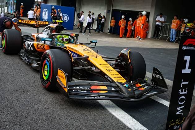 F1 - SAO PAULO GRAND PRIX 2025 NORRIS Lando (gbr), McLaren F1 Team MCL39, portrait during the 2025 Formula 1 Grande Premio de Sao Paulo, 2025 Sao Paulo Grand Prix, 21th round of the 2025 FIA Formula One World Championship, WM, Weltmeisterschaft from November 7 to 9, 2025 on the Interlagos, in Sao Paulo, Brazil - Sao PauloBrazil  Copyright: xFLORENTxGOODENx