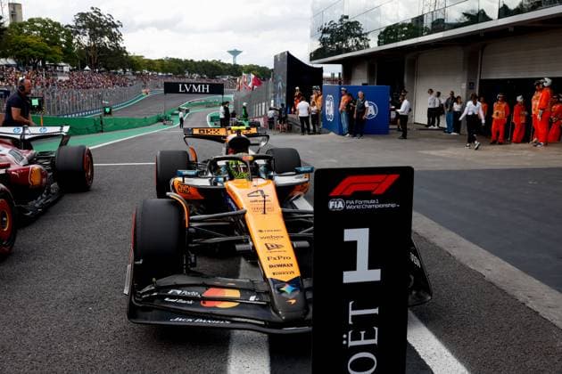 F1 - SAO PAULO GRAND PRIX 2025 NORRIS Lando (gbr), McLaren F1 Team MCL39, portrait during the 2025 Formula 1 Grande Premio de Sao Paulo, 2025 Sao Paulo Grand Prix, 21th round of the 2025 FIA Formula One World Championship, WM, Weltmeisterschaft from November 7 to 9, 2025 on the Interlagos, in Sao Paulo, Brazil - Sao PauloBrazil  Copyright: xDPPIx
