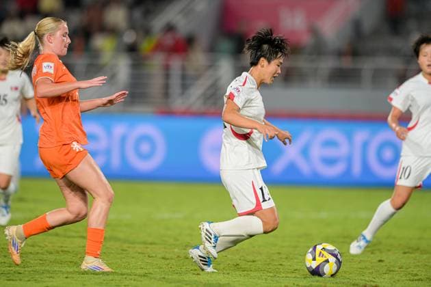 11 Pak P. Rye Yong (Midfielder) of Korea DPR U-17 sign the goal of 2-0 the FIFA U17, U 17 Women s World Cup Morocco 2025, 1st - 2nd place match between Korea DOR and Netherlands in Rabat, Morocco, on November 8, 2025, at the Olympic Stadium  Copyright: xAndreaxAmato IPAxSportx xipa-agency.netx xx IPA_67711851 IPA_Agency_IPA67711851