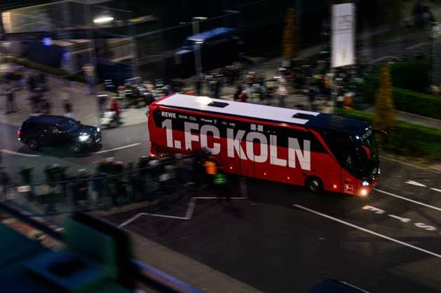 MOENCHENGLADBACH, GERMANY - 8 NOVEMBER, 2025: Bus - The football match of Bundesliga Borussia Moenchengladbach vs 1. FC Koeln at Borussia Park.  Copyright: xVITALIIxKLIUIEVx
