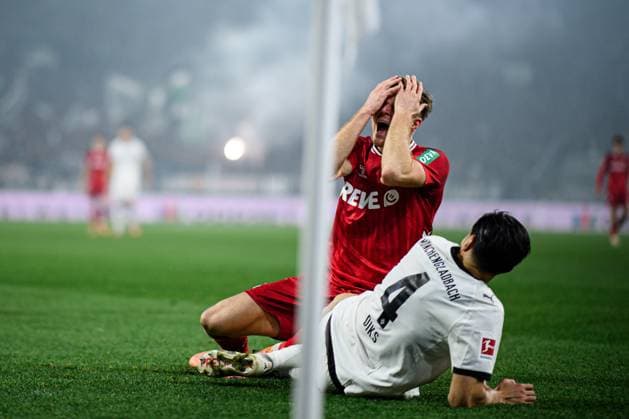 MOENCHENGLADBACH, GERMANY - 8 NOVEMBER, 2025: Kevin Diks, Marius Buelter - The football match of Bundesliga Borussia Moenchengladbach vs 1. FC Koeln at Borussia Park.  Copyright: xVITALIIxKLIUIEVx