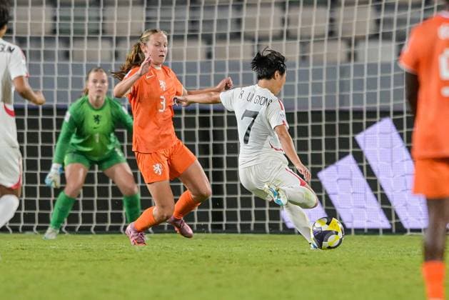 7 Ri R. Ui Gyong (Midfielder) of Korea DPR U-17 is in action during the FIFA U17, U 17 Women s World Cup Morocco 2025, 1st - 2nd place match between Korea DOR and Netherlands in Rabat, Morocco, on November 8, 2025, at the Olympic Stadium  Copyright: xAndreaxAmato IPAxSportx xipa-agency.netx xx IPA_67718551 IPA_Agency_IPA67718551