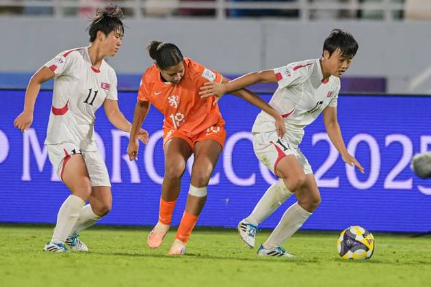17 Kim K. Su Rim (Defender) of Korea DPR U-17 is in action during the FIFA U17, U 17 Women s World Cup Morocco 2025, 1st - 2nd place match between Korea DOR and Netherlands in Rabat, Morocco, on November 8, 2025, at the Olympic Stadium  Copyright: xAndreaxAmato IPAxSportx xipa-agency.netx xx IPA_67718610 IPA_Agency_IPA67718610